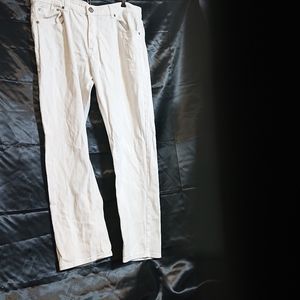 Perruzo men's slim fit white pants 34x30